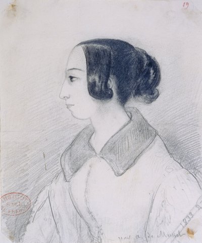 George Sand in Profile by Alfred de Musset